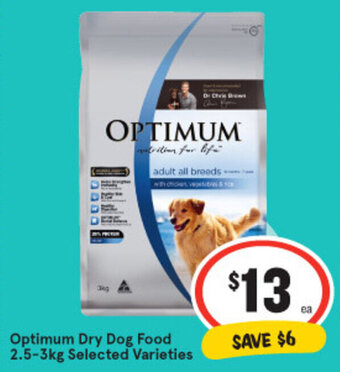 IGA Optimum Dry Dog Food 2.5-3kg offer