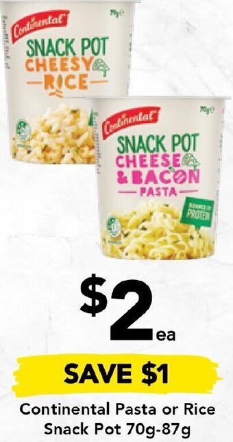 Drakes Continental Pasta or Rice Snack Pot 70g-87g offer
