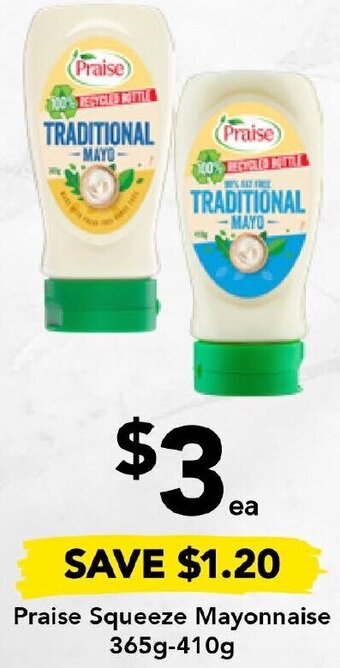 Drakes Praise Squeeze Mayonnaise 365g-410g offer