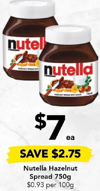 Nutella Hazelnut Spread 750g