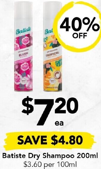 Batiste Dry Shampoo 200ml