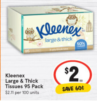 IGA Kleenex Large & Thick Tissues 95 Pack offer