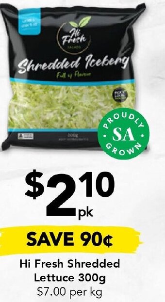 Drakes Hi Fresh Shredded Lettuce 300g offer