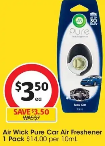 Coles Air Wick Pure Car Air Freshener 1 Pack offer