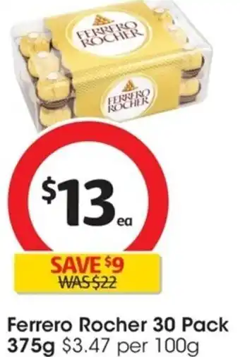 Coles Ferrero Rocher 30 Pack offer