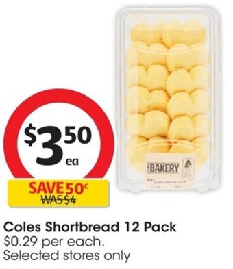 Coles Coles Shortbread 12 Pack offer