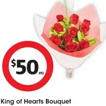 Coles King of Hearts Bouquet offer