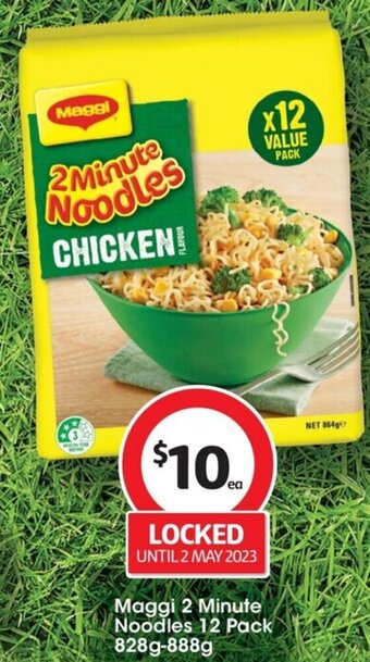 Coles Maggi 2 Minute Noodles 12 Pack 828g-888g offer