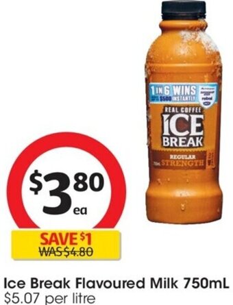Coles Ice Break Flavoured Milk 750ml offer