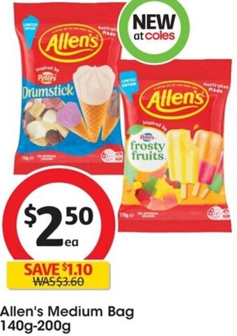 Coles Allen's Medium Bag 140g-200g offer