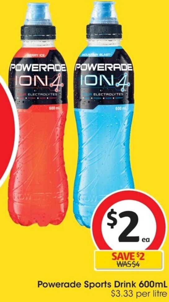Powerade Sports Drink 600ml offer at Coles