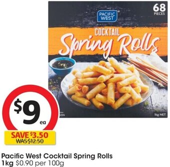 Coles Pacific West Cocktail Spring Rolls 1 kg offer