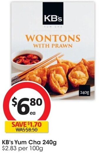 Coles KB's Yum Cha 240g offer