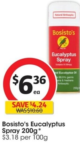 Coles Bosisto's Eucalyptus Spray 200g offer