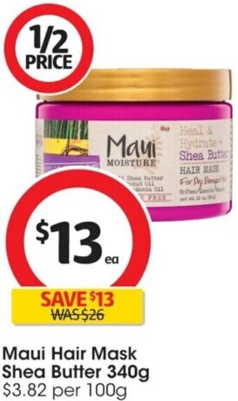 Coles Maui Hair Mask Shea Butter 340g offer