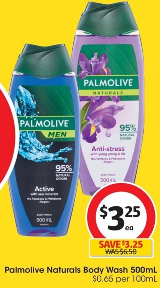 Palmolive Naturals Body Wash 500ml offer at Coles