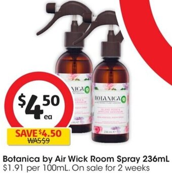 Coles Botanica by Air Wick Room spray 236ml offer
