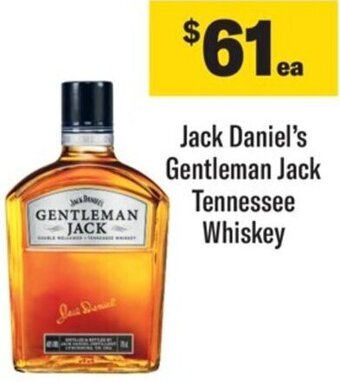 Coles Jack Daniel's Gentleman Jack Tennessee Whiskey offer