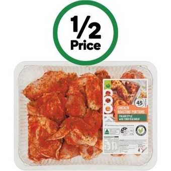 Woolworths Woolworths cook rspca approved chicken roasting portions italian style – from the meat dept offer