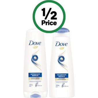 Woolworths Dove shampoo or conditioner 320ml offer