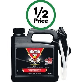 Woolworths Mortein powergard diy indoor & outdoor insect surface spray 2 litre offer