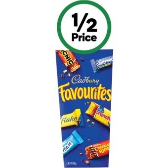 Woolworths Cadbury favourites 570g offer