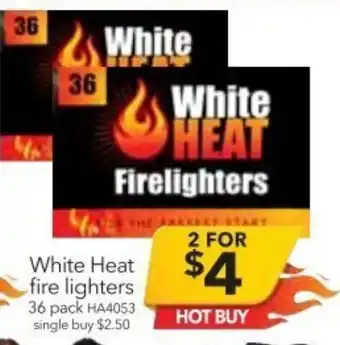 Cheap as Chips White Heat Fire Lighter 36 Pack offer