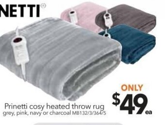 Cheap as Chips Prinetti Cosy Heated Throw Rug offer