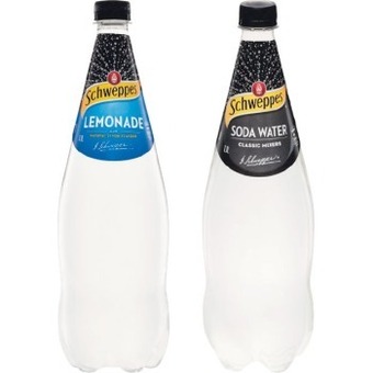 Woolworths Schweppes soft drinks, mineral water or mixer varieties 1.1 litre offer