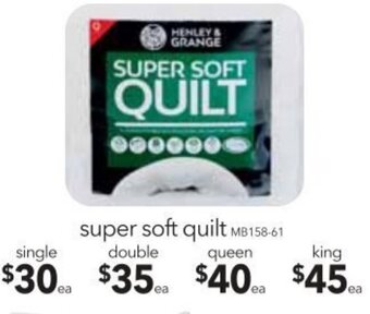 Cheap as Chips Super Soft Quilt Single offer