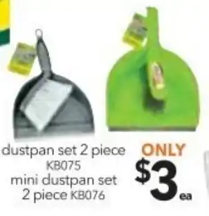 Cheap as Chips Dustpan Set 2 Piece/ Mini Dustpan Set 2 Piece offer