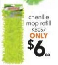 Cheap as Chips Chenille Mop Refill offer