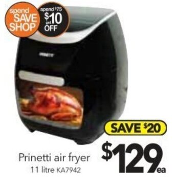 Cheap as Chips Prinetti Air Fryer 11 Litre offer