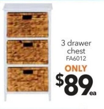 Cheap as Chips 3 Drawer Chest offer