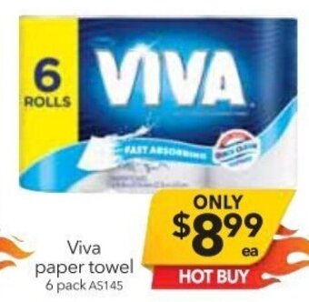 Cheap as Chips Viva Paper Towel 6 Pack offer