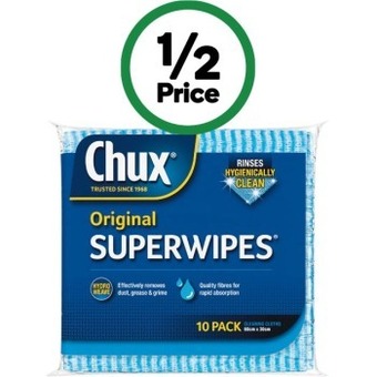 Woolworths Chux original superwipes pk 10 offer
