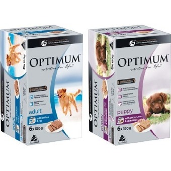 Woolworths Optimum wet dog food 6 x 100g offer