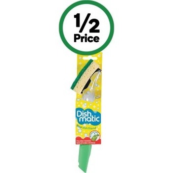 Dishmatic sponge handle