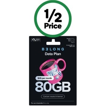 Woolworths Belong $35 data starter kit† offer