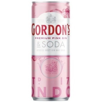Woolworths Gordon’s pink gin & soda cans 4x250ml offer