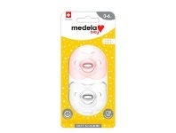 BIG W Medela Baby Soft Silicone Soother 0-6 Month 2 Pack - Blue/ White offer