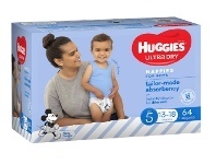 BIG W Huggies Jumbo Nappies Size 5 Walker Boy (13-18kg) - 64 Pack offer