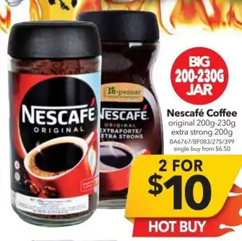 Cheap as Chips Nescafé Coffee 200g-230g offer
