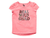 BIG W Brilliant Basics Kids Organic Cotton Glitter Tees Sizes 1-7 - Rose offer