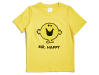BIG W Mr. Men Kids Mr. Happy Embroidered Tee Sizes 1-5 offer