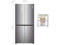 The Good Guys LG 594L Slim French Door Fridge, in Stainless Finish offer