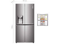 The Good Guys LG 570L Slim French Door Fridge with Non-Plumbed Ice & Water Dispenser in Stainless Finish offer