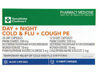 Terry White TerryWhite Chemmart Day + Night Cold & Flu + Cough PE 48 Capsules offer