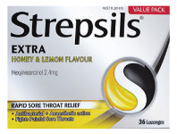 Terry White Strepsils Extra Honey & Lemon Throat 36 Lozenges offer