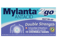 Mylanta Antacid 2 Go Double Strength 48 Chewable Tablets